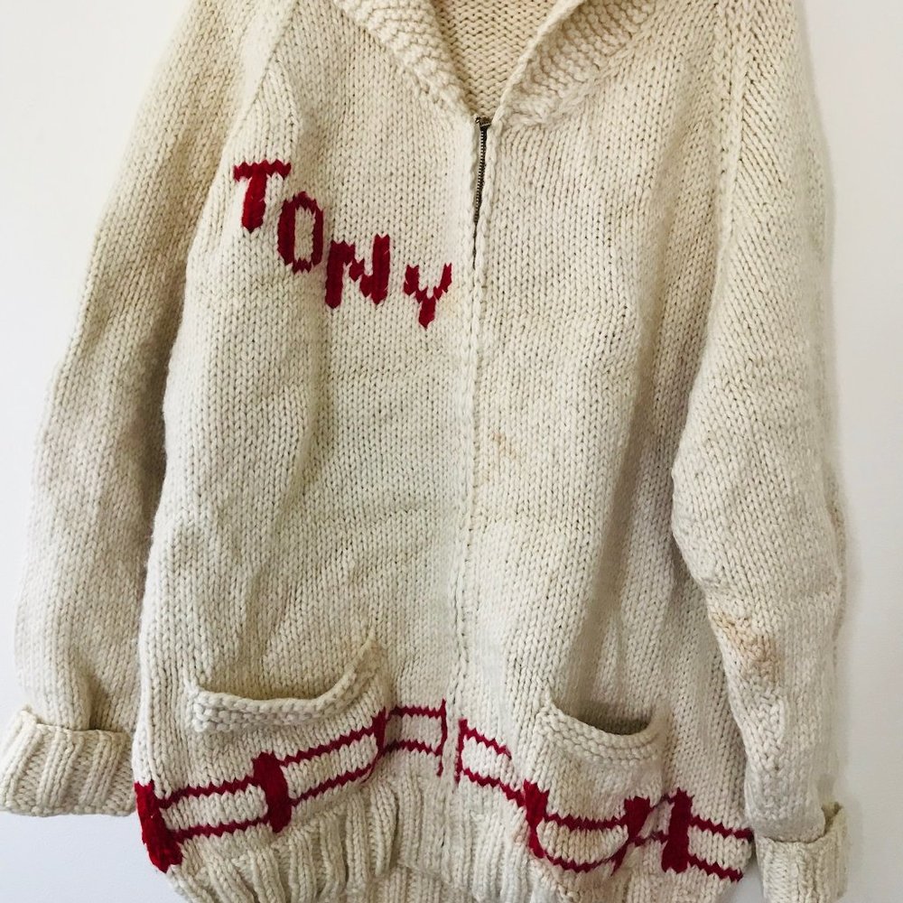 vintage 1950s Cowichan sweater- XXL